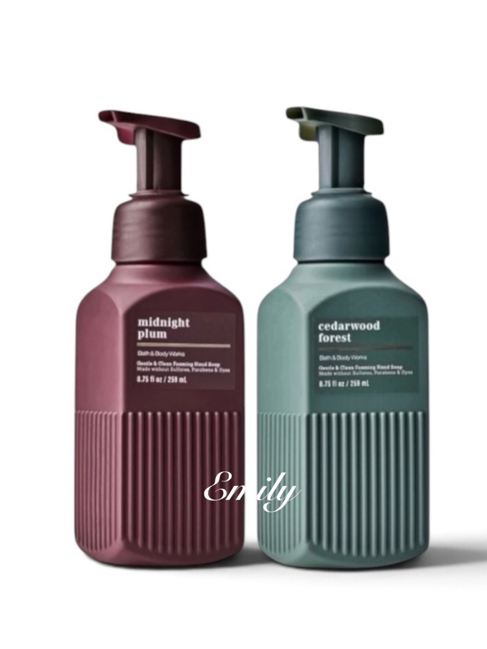Bath & Body Works CEDARWOOD FOREST & MIDNIGHT PLUM Foaming Hand Soap Duo